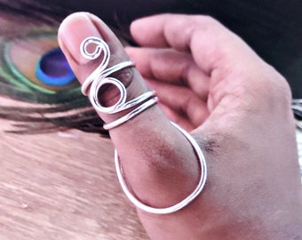 Thumb Splint MCP 925 Silver Ring, MCP Hyperextension Splint, Arthritis Rings, Trigger splint Ring, EDS Splint Ring, Thumb splint