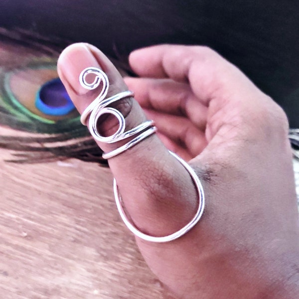 Thumb Splint MCP 925 Silver Ring, MCP Hyperextension Splint, Arthritis Rings, Trigger splint Ring, EDS Splint Ring, Thumb splint