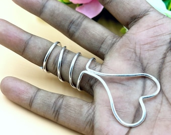 MCP joint support Arthritis Ring, Trigger finger splint Ring, EDS Sterling silver Splint Ring, All Finger knuckle support splint ring