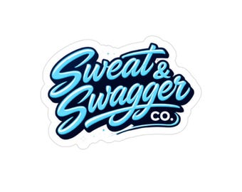 Sweat & Swagger script logo Sticker | Die-Cut Outdoor Sticker