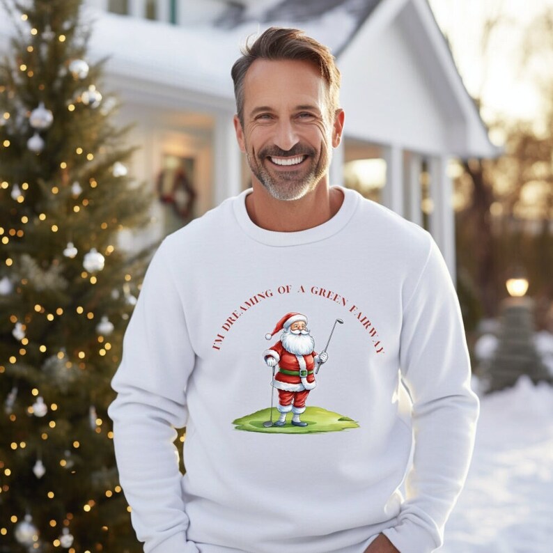 Christmas Golf Shirt Santa Claus Golfing Sweatshirt Gift for Etsy