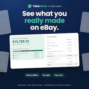 eBay Profit Calculator and Sales Tracker for Resellers, Spreadsheet Alternative, Real Profit After Fees