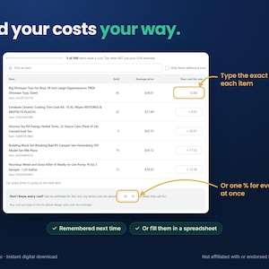 eBay Profit Calculator and Sales Tracker for Resellers, Spreadsheet Alternative, Real Profit After Fees