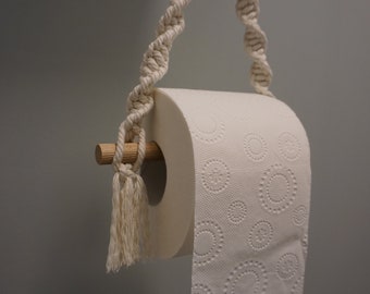 Toilet paper holder macrame - bathroom decoration - boho living - toilet paper holder - van decoration - camper equipment - nature - macrame