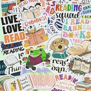 Kindle Sticker Bookish Reading Sticker Bundle Buchliebhaber Geschenk Laptop Sticker Geschenk für Reader BK147