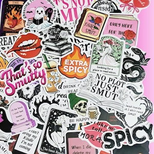 Dark Smut Aufkleber Dark Romance Bookish Kindle Sticker Pack Wasserdicht Laptop Aufkleber Geschenk Buchliebhaber Smut Reader
