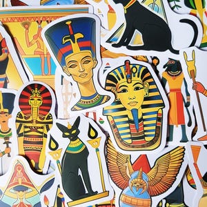 Ancient Egyptian Stickers Pharaoh Bastet Sticker Egyptian Mythology Sticker Egypt Travel Egyptian Gift Historical Stickers Scrapbooking