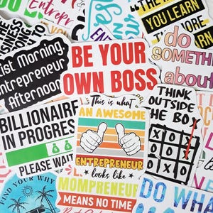Entrepreneur Sticker Boss Quote Sticker Motivational Statement Affirmation Sticker Uplifting Small Business Owner Gift Be Your Own Boss