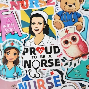 Nurse Stickers NHS Gift For Nursing Student Medical Sticker Healthcare Stickers Doctors Sticker Healthcare Worker Gift Waterproof Vinyl Deco