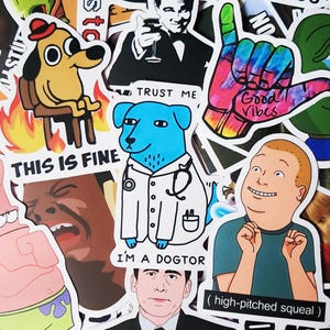 Funny Meme Stickers USA American Humor Stickers Viral Stickers Hilarious Meme Sticker American TV Drama Funny Stickers Celebrity Stickers