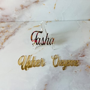 Acrylic Display Stand | Name Place Setting | Personalized Wedding Place Cards | Luxury Wedding Place Cards | Chic Table Decor