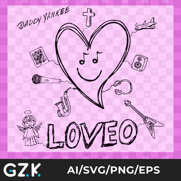 Daddy Yankee Loveo Art - SVG PNG AI Eps- Donante de Sangre Legendaddy Christian Music Reggaeton Jesus God - Digital Download