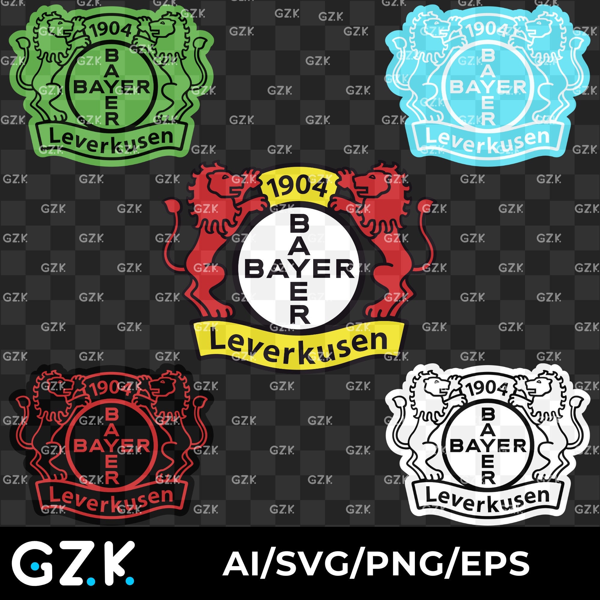 Bayer 04 Leverkusen Badge Logo SVG PNG AI Germany Munich Alemania