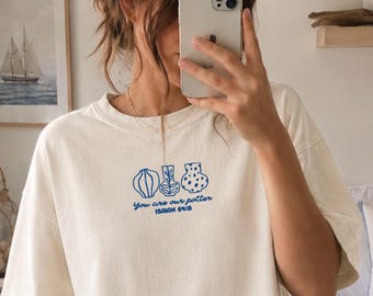 Christian Pottery Tee Shirt Gift Ceramic Artist Faith Apparel Scripture Design Isaiah Verse Clothing Women Boxy Fit Minimalist Style