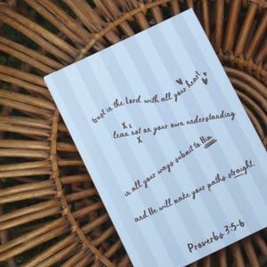 Proverbs 3:5 Notebook Christian Prayer Journal, Bible Study Group Gift