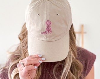 Cowgirl Aesthetic Baseball Hat Western Cowgirl Boot Embroidered Hat for Rodeo Outfit Country Concert