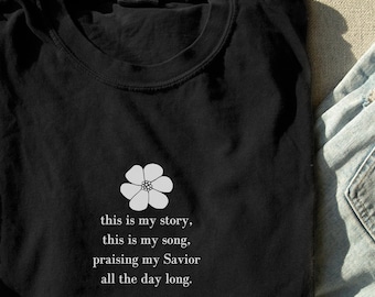 Blessed Assurance Comfort Colors Christian Tshirt | Hymn Shirt Floral Tee