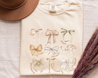 Coquette Bow Christian Shirt: Fruit of the Spirit Comfort Colors Tee