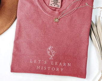 History Teacher Shirt Minimalist Comfort Colors Tee Back to School History Subject Shirt