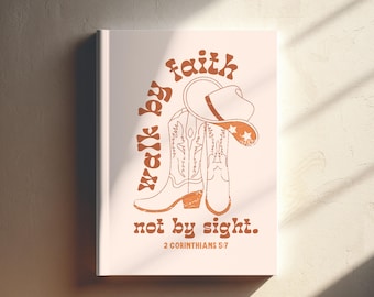 Christian Notebook Western Aesthetic Gift Christian Journal for Bible Study Texas Cowgirl Aesthetic Christian Gift Prayer Journal Religious