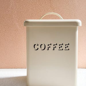 Vintage Coffee Canister Neutral Coffee Container Vintage Kitchen Decor for Farmhouse Kitchen Counter Decor Vintage Coffee Gift for Mom