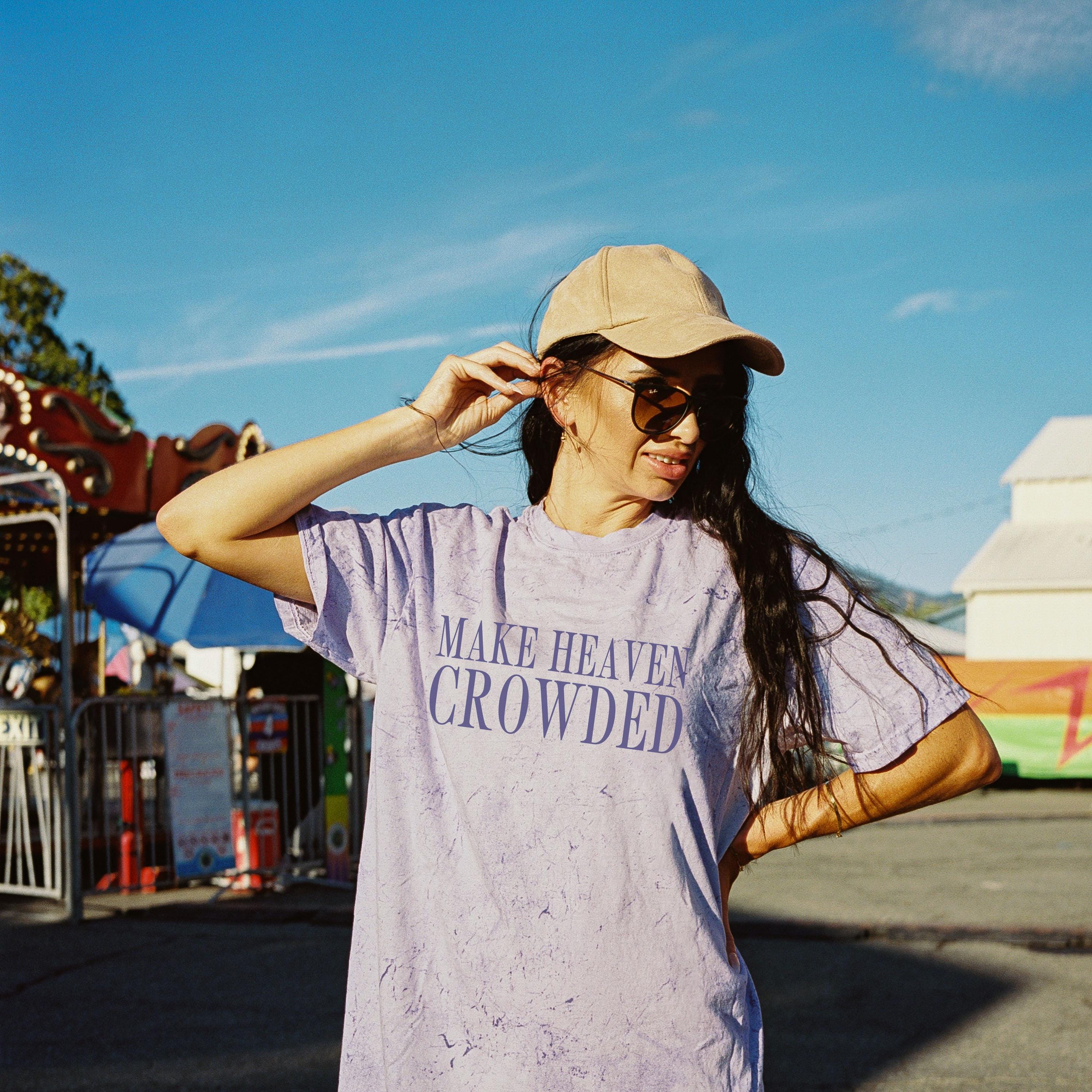 Make Heaven Crowded Comfort Colors® Colorblast Tee Christian Oversized Graphic Tshirt Trendy Faith Apparel