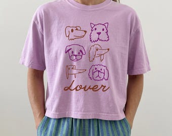 Dog Graphic Tee Dog Lover Gift Canine Boxy Comfort Colors Tee Cute Puppy Design Pet Owner Gift Dog Mom
