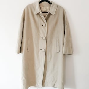 1960s Wool Coat: Vintage Ellis Stone Embroidered Button Coat, Size 12-14