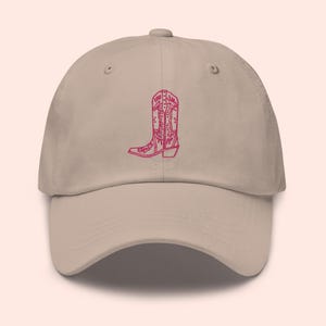 Cowgirl Aesthetic Baseball Hat Cowgirl Boot Embroidered Hat