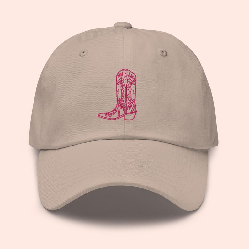 Cowgirl Aesthetic Baseball Hat Cowgirl Boot Embroidered Hat