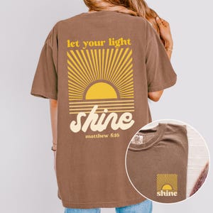 Retro Comfort Colors Christian Tshirt for Women Let Your Light Shine ...