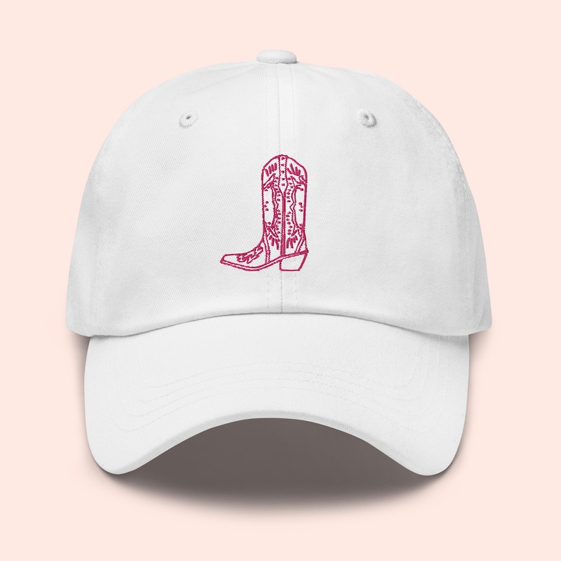 Cowgirl Aesthetic Baseball Hat Cowgirl Boot Embroidered Hat