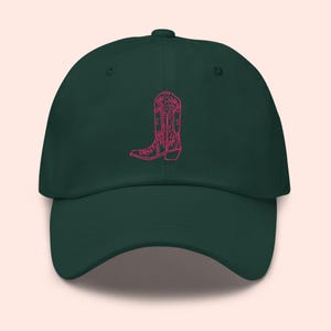 Cowgirl Aesthetic Baseball Hat Cowgirl Boot Embroidered Hat