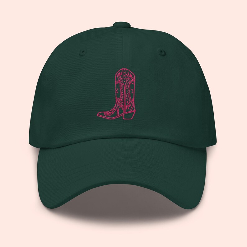 Cowgirl Aesthetic Baseball Hat Cowgirl Boot Embroidered Hat