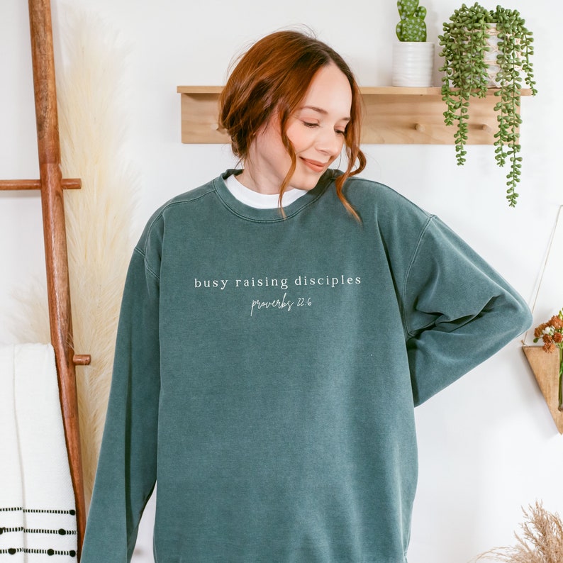 Christian mom sweatshirt raising warriors