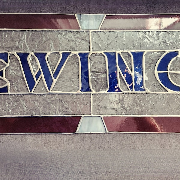 Custom stained glass sign- made to order