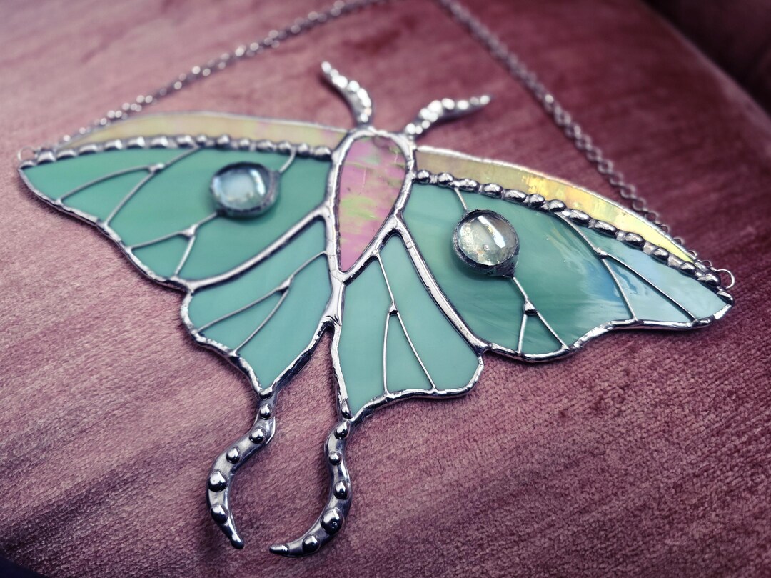 Stained Glass Luna Moth - Etsy