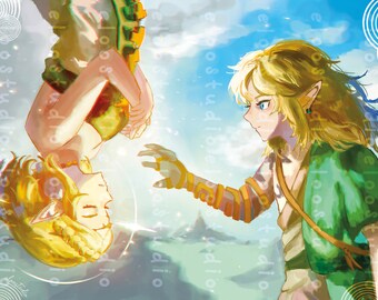 Link & Zelda (Zelda: Totk) by Jokarioart