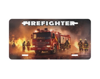 8-Firefighter-Custom-License-Plates, Custom Car Accessories, Firefighter Personalized Plates