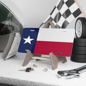 Texas Flag License Plate, Texas Vanity Car License Plate, Texas Personalized Car license plate, front license plate decorative vanity tag