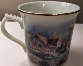 Vintage Lenox "The Light in the Mist" Scripture Mug Collection, Handcrafted,  By Nicky Boehme, Psalm 8:12, Made in Japan