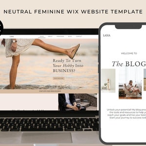 Neutral Classic feminine Wix website template