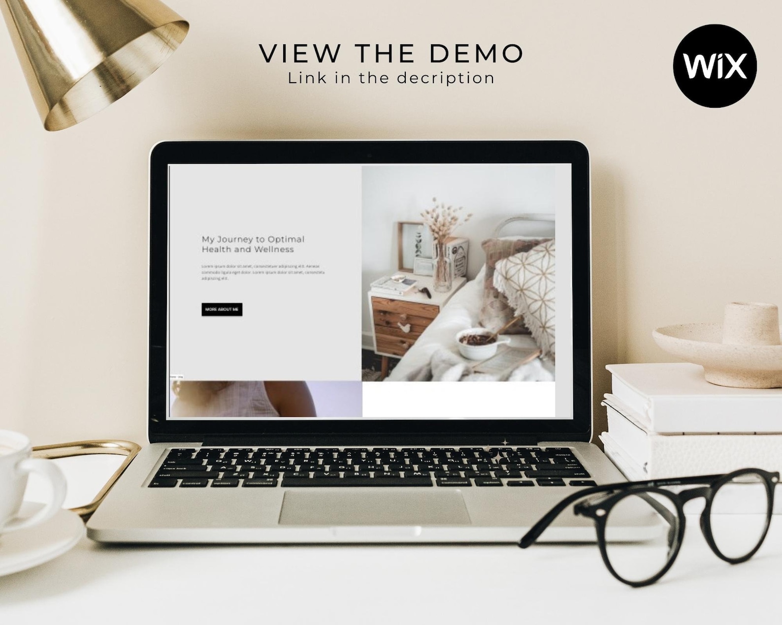 Minimalist Wix Website Template for Health Blog Editable Wix Templates