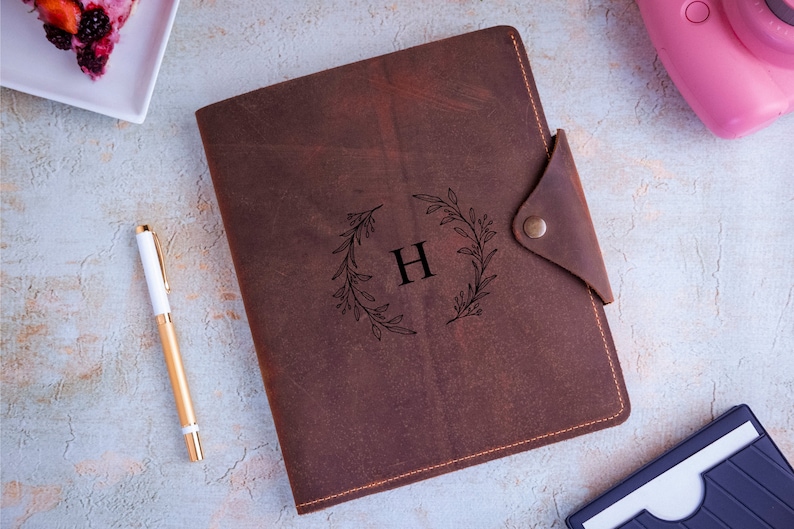 Padfolio Office Organizer Personalized LEATHER PORTFOLIO Custom ...