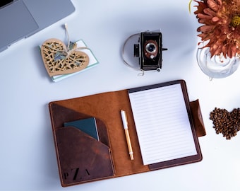 Leather Business Portfolio: Custom Corporate Gift, Executive Padfolio