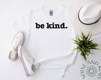 Be Kind SVG, positives Zitat T-shirt Design (digitaler Download)