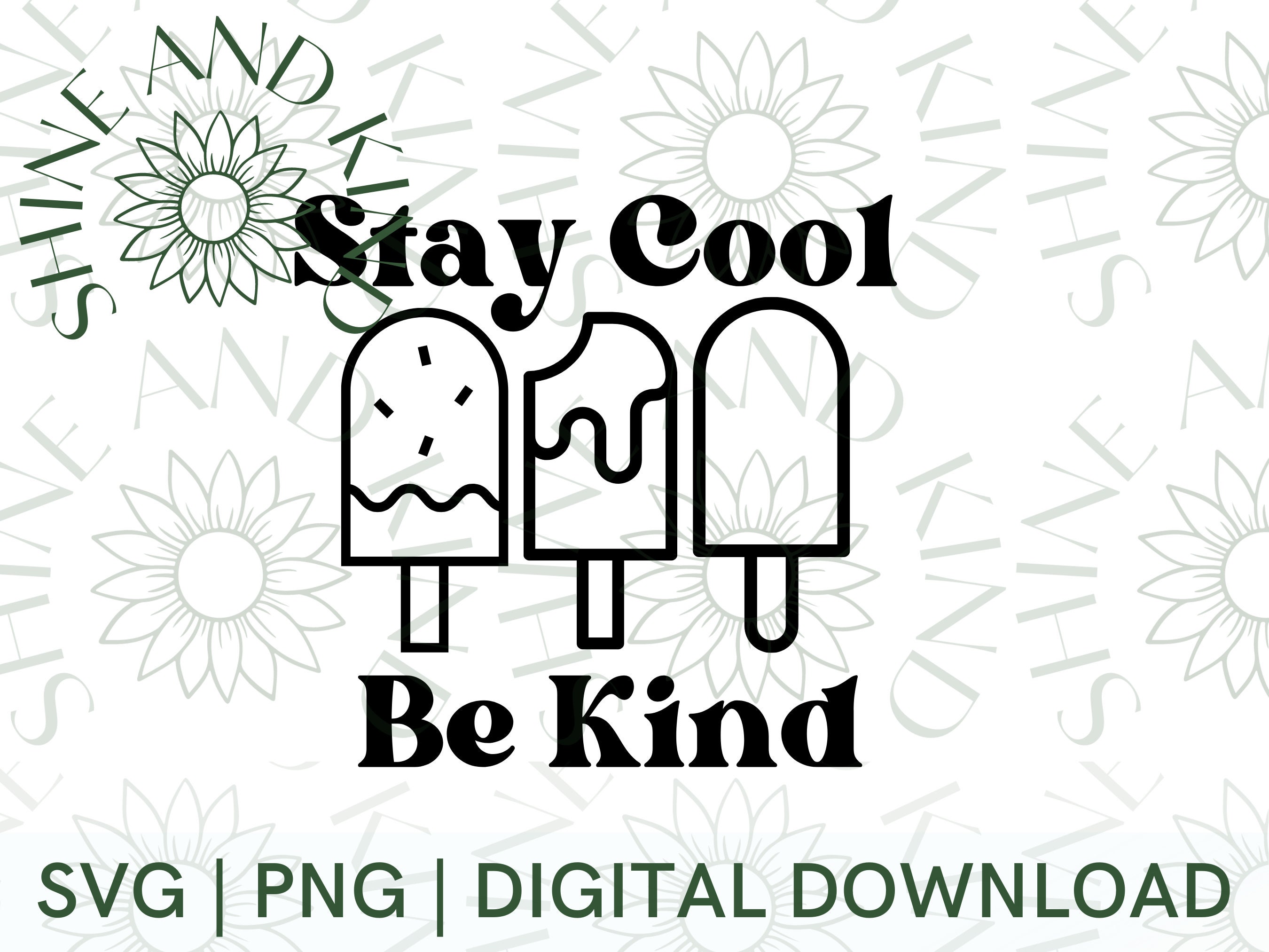 Stay Cool Be Kind SVG Retro Kindness SVG for Kindness - Etsy