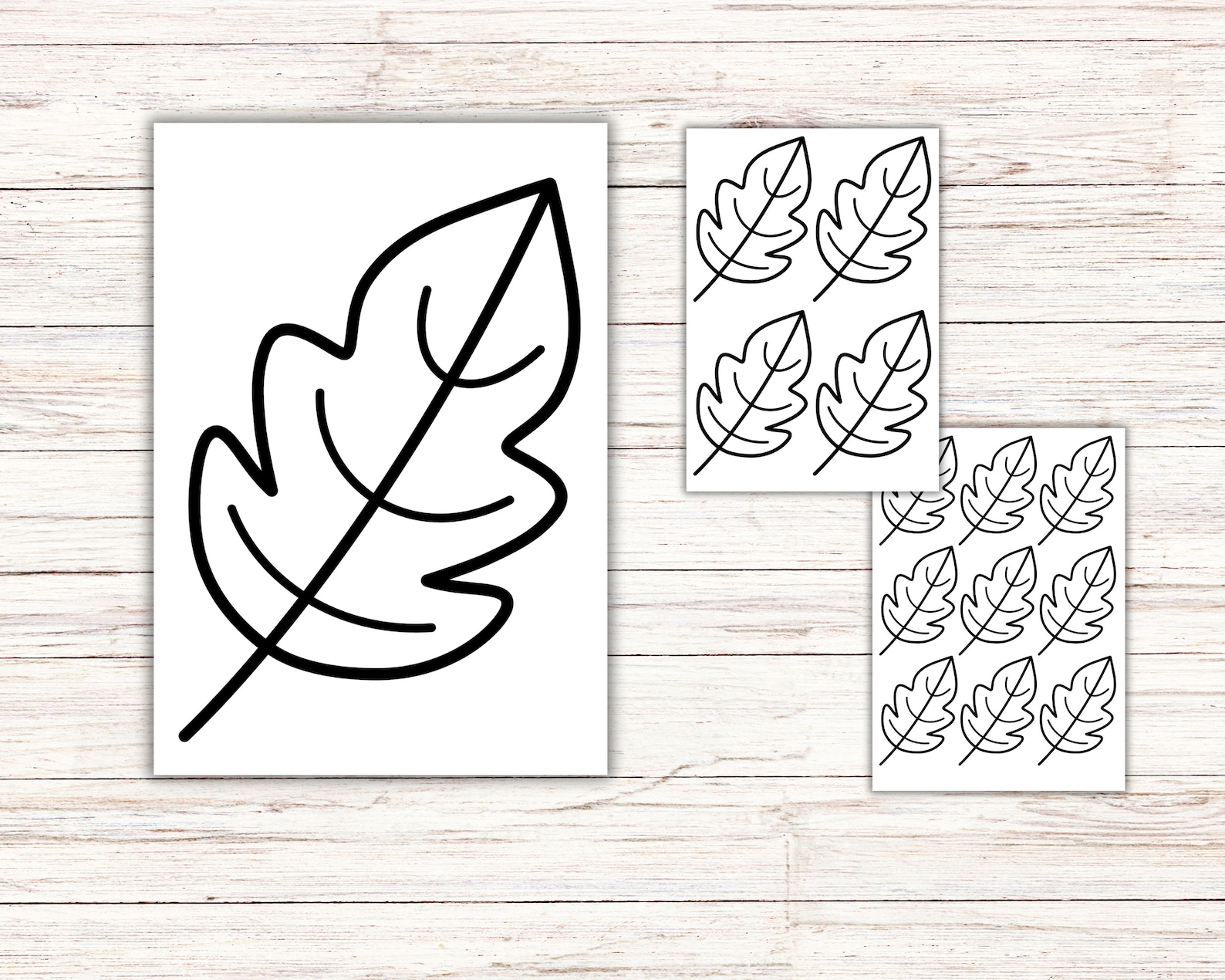 Leaves Outline Bundle PDF - Printable Autumn Leaf Designs - DIY Fall ...
