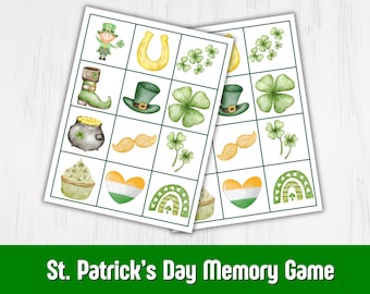 St. Patrick's Day Memory Match Game: Fun Printable Activity (Instant Download)