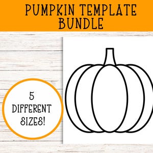 Pumpkin Template Bundle - 5 Sizes - DIY Pumpkin Craft - DIY Fall Craft - Printable Pumpkin Template, PDF, png